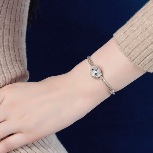 Hạt Charm Bạc Cao Cấp Tiểu Cún Full Đá Lấp Lánh - Ảnh 2