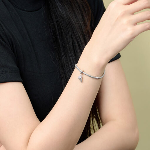 Hạt Charm Bạc Cao Cấp Hình Kem Ốc Quế Ngọt Ngào - Ảnh 2