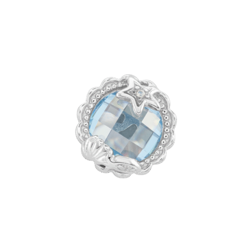 Hạt Charm Bạc Cao Cấp Viên Đá Xanh "Biển Ngọc" Đại Dương