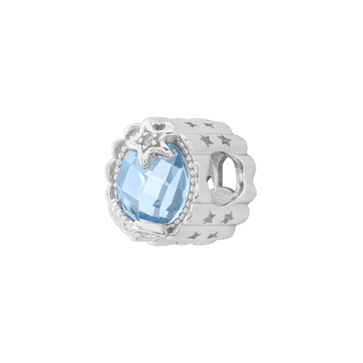 Hạt Charm Bạc Cao Cấp Viên Đá Xanh "Biển Ngọc" Đại Dương - Ảnh 4