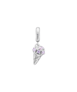 Hạt Charm Bạc Cao Cấp Hình Kem Ốc Quế Ngọt Ngào