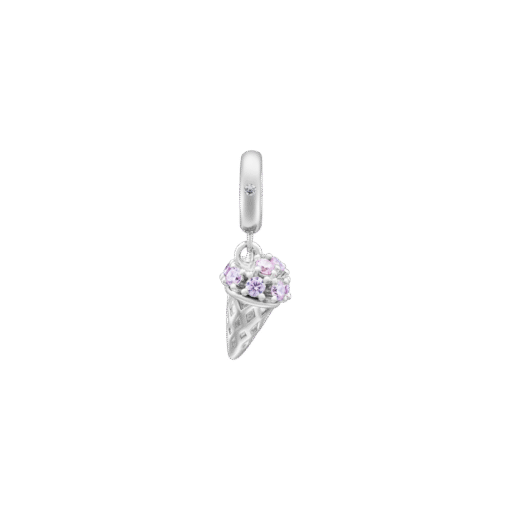 Hạt Charm Bạc Cao Cấp Hình Kem Ốc Quế Ngọt Ngào