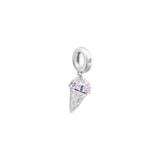 Hạt Charm Bạc Cao Cấp Hình Kem Ốc Quế Ngọt Ngào - Ảnh 3