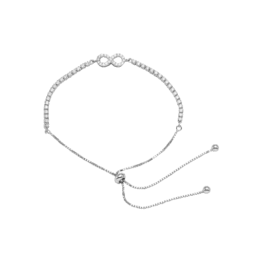 Lắc Tay Bạc Cao Cấp Biểu Tượng Vô Cực Đính Đá - Ảnh 3