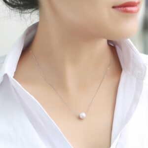 Dây chuyền ngọc trai phối áo cổ v